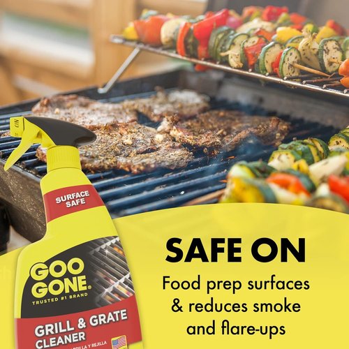 Goo Gone Grill and Grate Cleaner Spray - 24 Ounce | 2 Pack for Effortless BBQ Cleaning and Degreasing