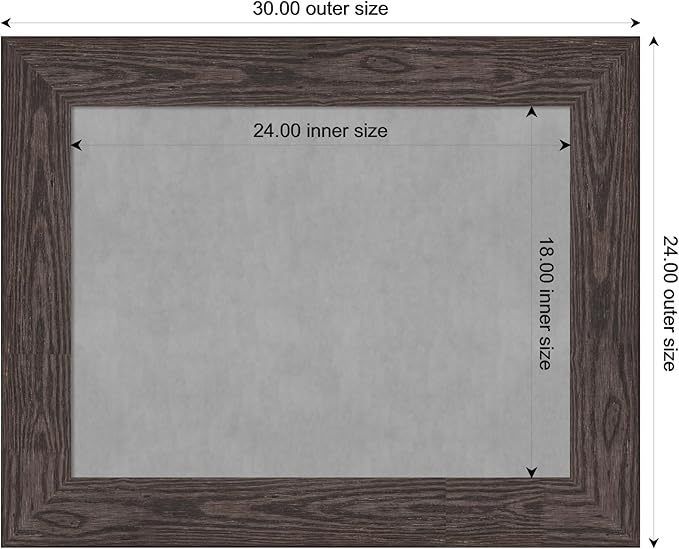 Amanti Art Black Framed Magnetic Board 24x30 Medium Vision Board for use with Magnets, 100% Metal Sheet to Display Items as Office Decor or for Home Organization in mudroom, Kitchen or Kids Room