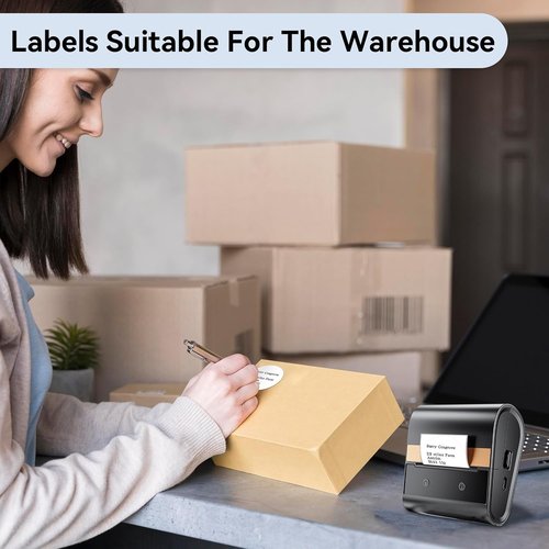 M110 Label | 1.96" x 1.96" Multi-Purpose Adhesive Thermal Labels | 140 Labels/Roll, Black on White