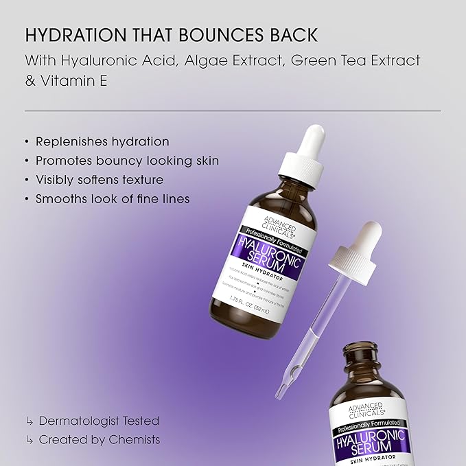 Advanced Clinicals 3 Pack Face Serum Essentials Set | Brightening Vitamin C, Firming Retinol, & Hydrating Hyaluronic Acid Serum Gift Box | Travel Size Gift For Women | Anti Aging Skin Care Products