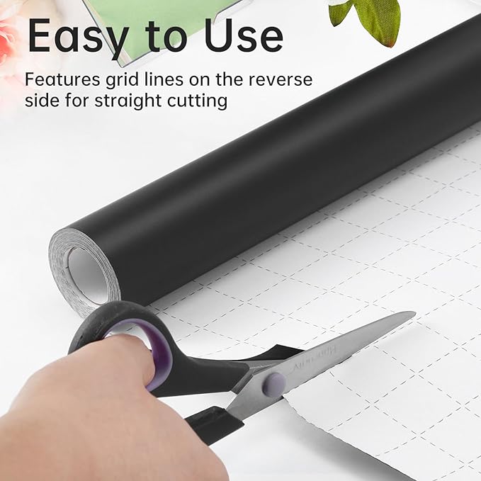 Black Wrapping Paper, 30inch x 33ft Matte Solid Color Metallic Wrapping Paper, Gift Wrapping Paper Roll for Graduation Gifts, Father's Day, Halloween, Birthday, Christmas, Wedding, DIY Invitations