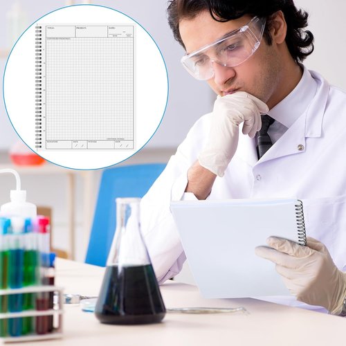 Carbonless Student Lab Notebook by [Brand Name] - 8.5" x 11" | 50 Duplicate Pages, Scientific Grid Design