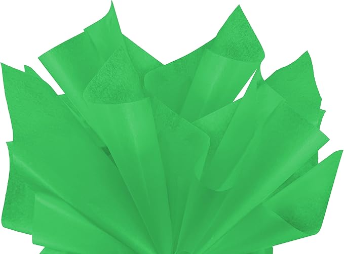 Flexicore Packaging® | Gift Wrap Tissue Paper | Size: 15"x20" | 100 Sheet | Acid Free Bulk Tissue Paper | (Apple Green)