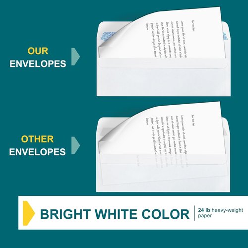 Regine Switzerland #10 Self-Seal Window Envelopes - 20 Pack | 4 1/8 x 9 1/2 Inch - Security Tinted for Invoices & Statements - White