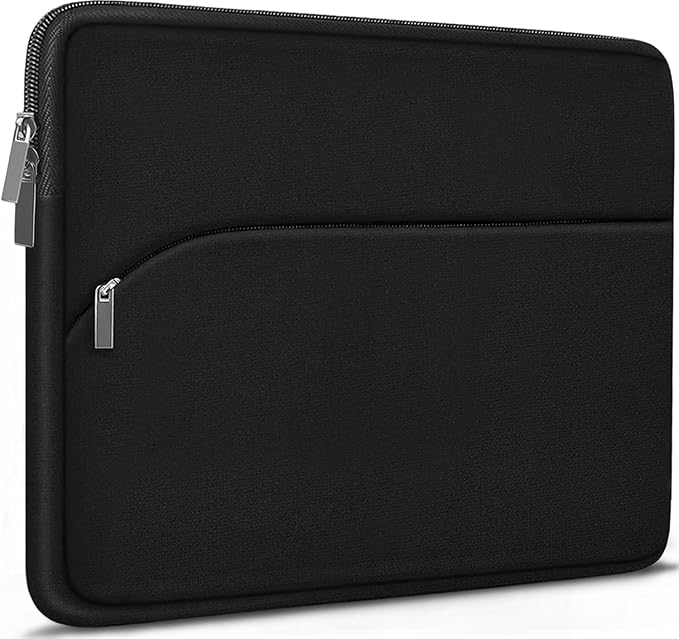 Laptop Sleeve 15 inch, Portable Monitor Protective Cover with Front Pocket, Laptop Case for 2023 MacBook Air 15 inch M2 A2941/Pro A1990 A1707, Computer Bag for HP ASUS Dell Acer Lenovo, Black