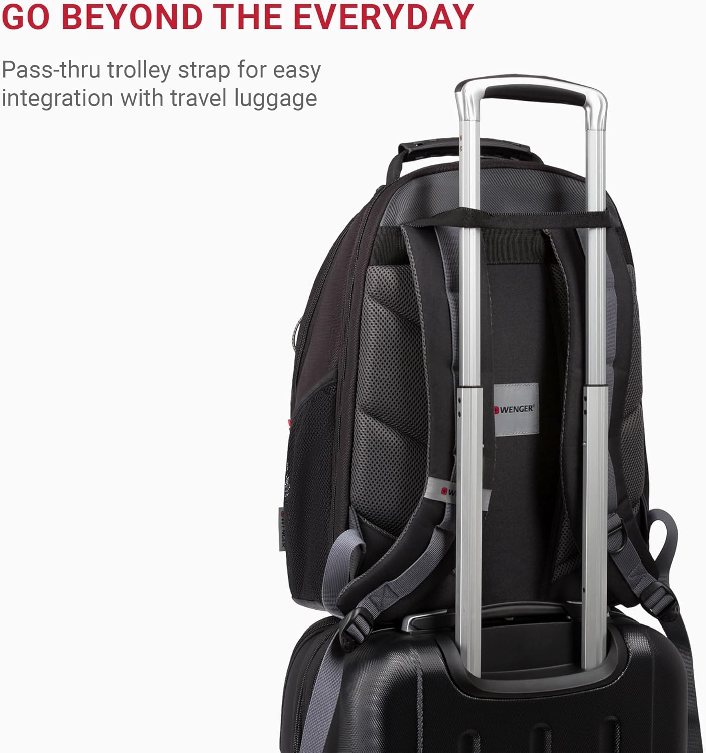 Wenger Legacy 16-Inch Laptop Backpack - Stylish Black/Gray Bag for Men & Women | One Size