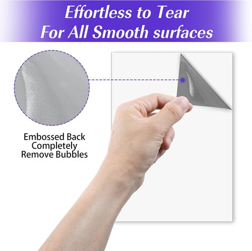 Qianyu Dry Erase Board Stickers - 2 Pcs Self-Stick Whiteboard Sheets | 8.3'' x 11.7'' Stain-Proof for Wall & Desk