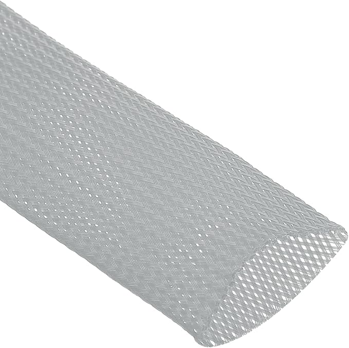 uxcell Expandable Sleeving,2 3/8-inch 10ft Cable Sleeve, Gray