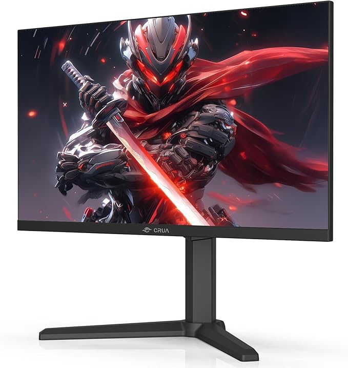 CRUA 27” 540Hz Gaming Monitor, IPS FHD(1920x1080P), AMD FreeSync, 120% sRGB, Height/Pivot/Rotating/Tilt Adjustable Vertical Monitor, HDMI 2.1 + DP 1.4, Wall Mount Install-Black