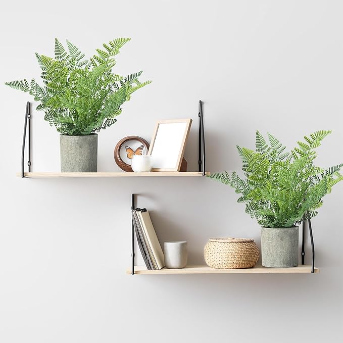 2 Pack Small Fake Plants Potted Artificial Plants Indoor for Home Decor Office Room Farmhouse Indoor Table Bathroom Decor