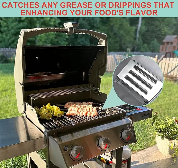 67060 Grill Heat Deflector for Weber Spirit II 200 and 300 Series,Replacement for Spirit II E310 S310 S320 E210 S210 S220 E220, GS4 Grill Parts for Weber Spirit 2 Heat Deflector, Stainless Steel