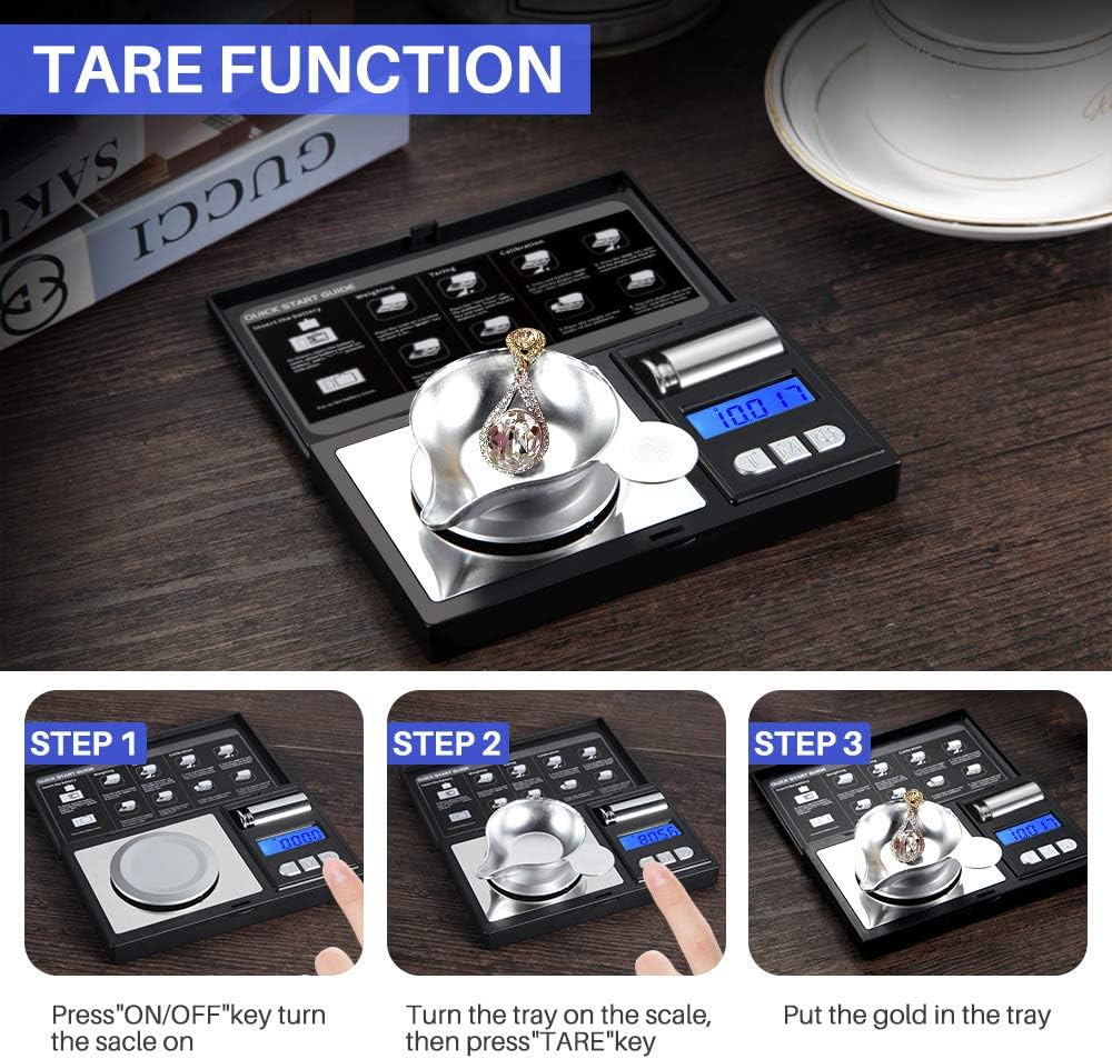 THINKSCALE Milligram Scale - 50g Capacity | Precision Digital Jewelry Scale for Gold, Gems & More