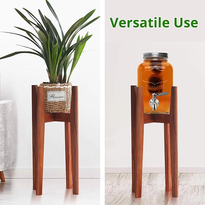 MAVOTER 24" Tall Plant Stand ,Wood Plant Stands Indoor, Mid Century Plant Corner Flower Holder Outdoor Suitable for Plant Pots & Water Dispenser Under 10" (Pot & Plant Not Included)