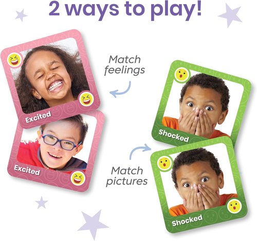 Hand2Mind Express Your Feelings Memory Match Game - Emotion Cards for Kids | Enhance Emotional Intelligence & Social Skills