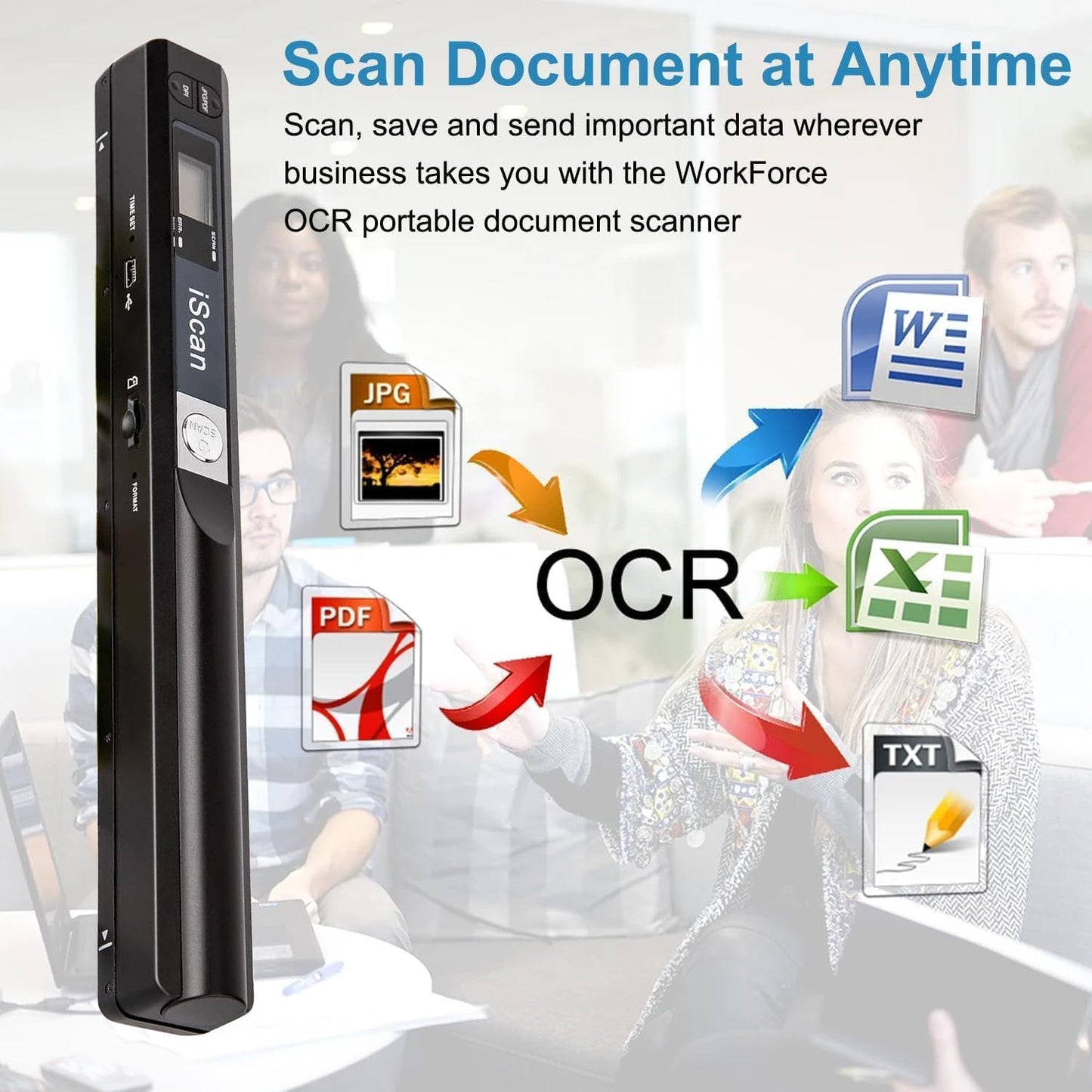 Skiennix Portable Photo Scanner - High-Resolution 900 DPI Document Scanner with 16GB SD Card | USB Uploads to Computer