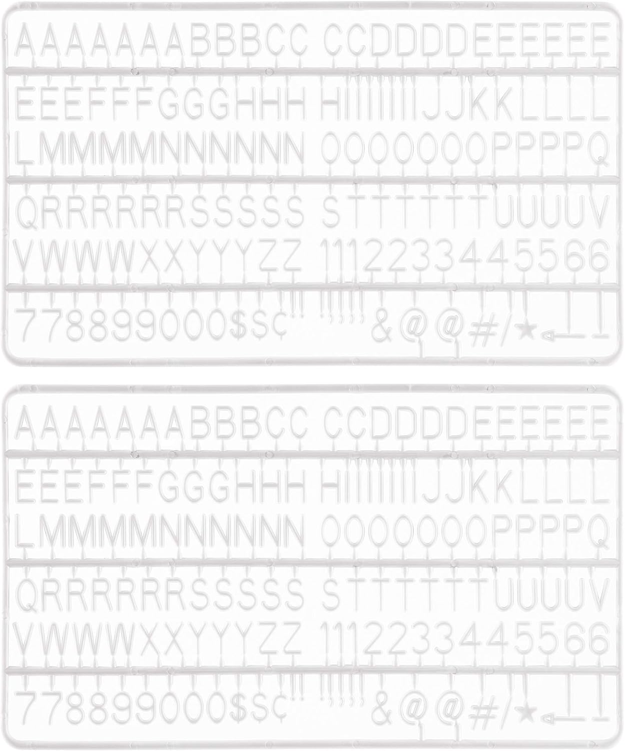 Skiennix Felt Letter Board Letters - 300 Pieces of Characters, Numbers & Symbols | 0.7 Inch White