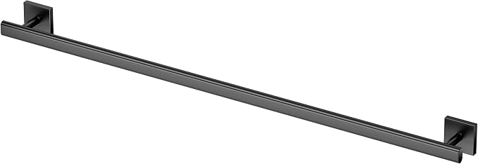 Gatco 4050AMX Elevate, Towel Bar, 30”, Matte Black/Wall Mounted 30 Inch Towel Holder for Bathroom