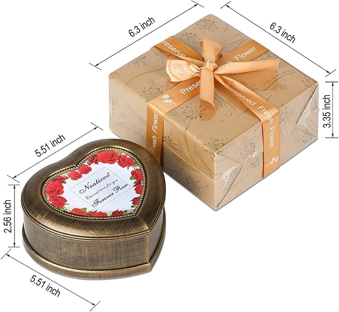 Handmade Preserved Flower Real Purple Rose in Musical Box with Photo Frame, Mother's Day Long Lasting Real Flower Gifts for Her Women Wife on Valentine's Day Birthday or Anniversary -Purple