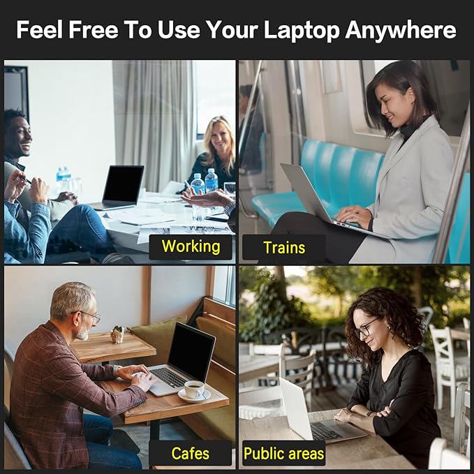 Laptop Privacy Screen 15.6 Inch 16:9 Aspect Ratio, Laptop Screen Privacy Shield Compatible With Lenovo Hp Dell Acer Asus Thinkpad Envy Xps, Removable Anti Glare Blue Light Computer Filter Protector