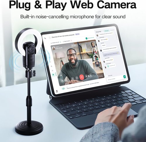 4K Webcam - High-Definition USB Camera with Microphone & Auto-Focus for PC | Perfect for Zoom & Skype