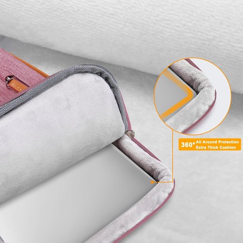 MOSISO 360 Protective Laptop Shoulder Bag - Fits 15-15.6 Inch MacBook Pro & More | Dusty Rose Color
