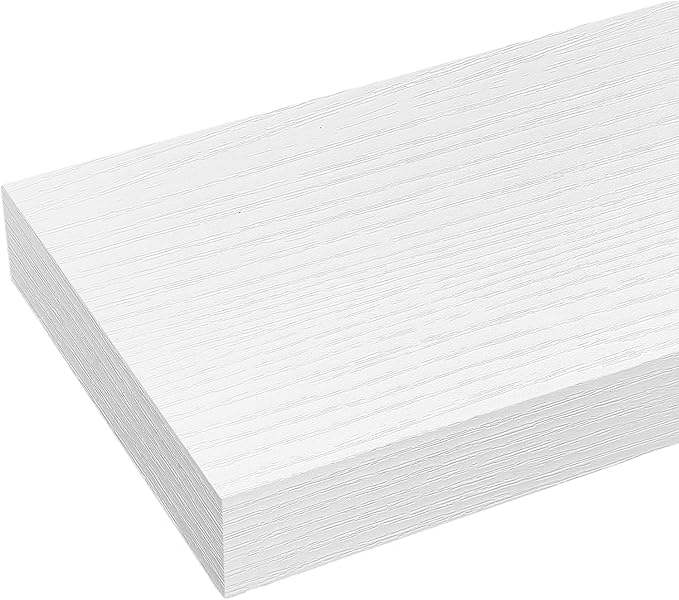 White Floating Shelves for Wall Set of 4, 11.8 Inch Small Wall Shelves for Bathroom Over Toilet, Kitchen & Bedroom Storage, Wall Mounted Shelf System for Decor, Books & Toiletries