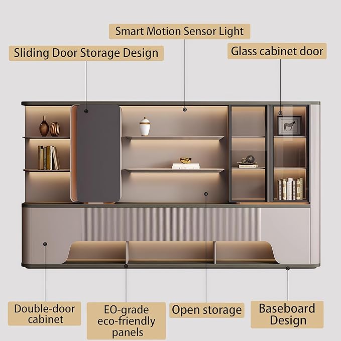 Modern L Shaped Desk, 133.9 inch Large Desk with Storage, Executive Desks for Home Office No Installation Required with Drawers and Lockable, Without Desk or Computer Chair (Filing Cabinet)