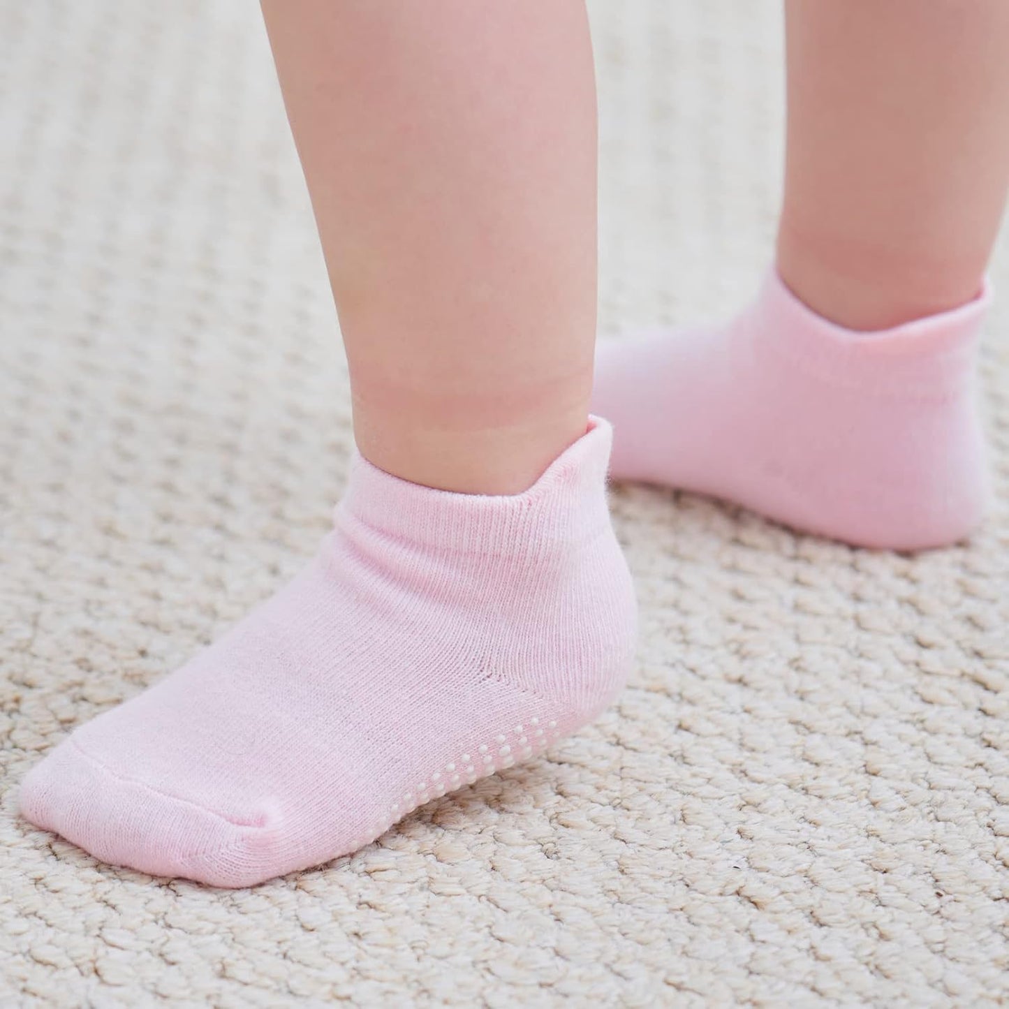 Zaples Baby Non-Slip Grip Ankle Socks - Comfortable Non-Skid Soles for Infants & Toddlers