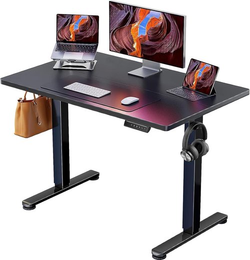 ErGear Electric Standing Desk - Height Adjustable Sit-Stand Desk, 40 x 24 Inches, Memory Function, Black