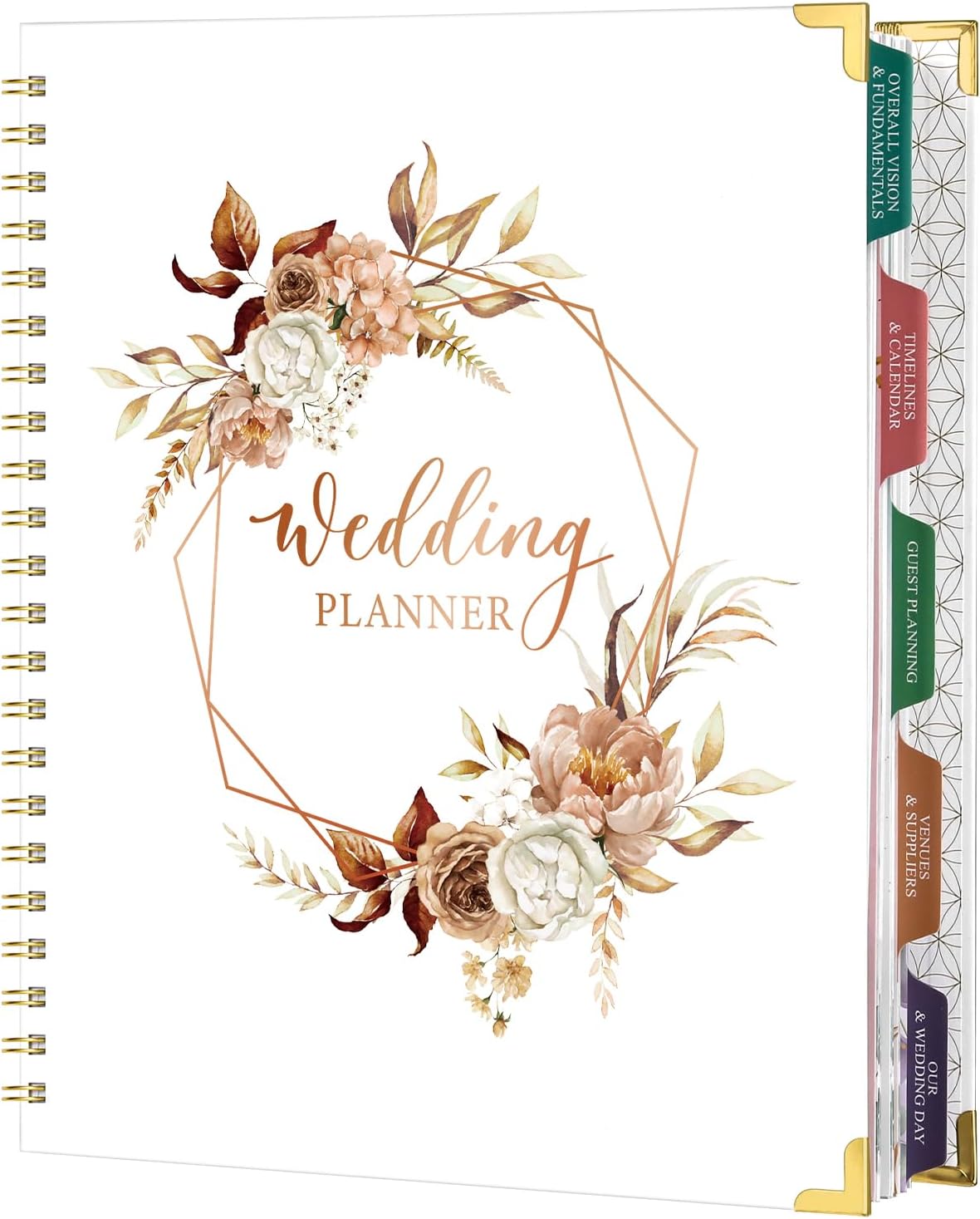 Wedding Planner Book by [Brand Name] - Elegant Organizer with Tabbed Sections, 8.5" x 11", Hardcover
