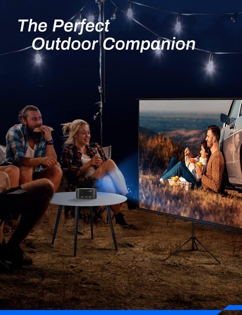 APIO Mini DLP Pocket Projector - 1080p High-Resolution Imaging | HDMI & USB for Movies & Presentations