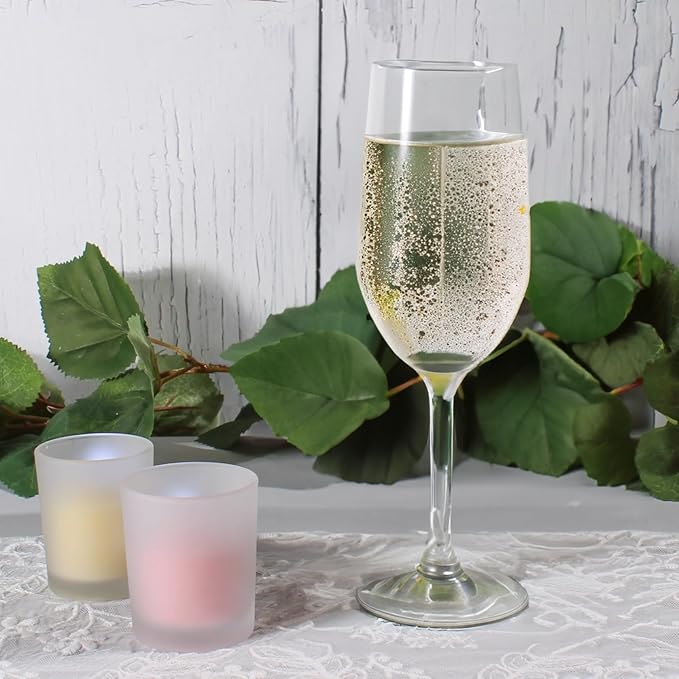 WGV Frosted Tea Light Votive Candle Holder 2.2x2.75, Tiny Utility Cylinder Glass Vase, Small Planter Terrarium for Home Accent Decor, 6 Pieces