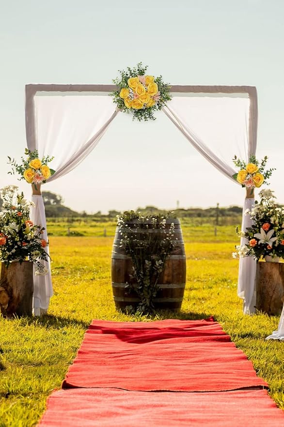Artificial Rose Flower Artificial Flowers Flower with Long Stem Silk Roses Bouquet for Wedding Bridal Shower Party Home Decoration (Yellow, 30 Pcs)