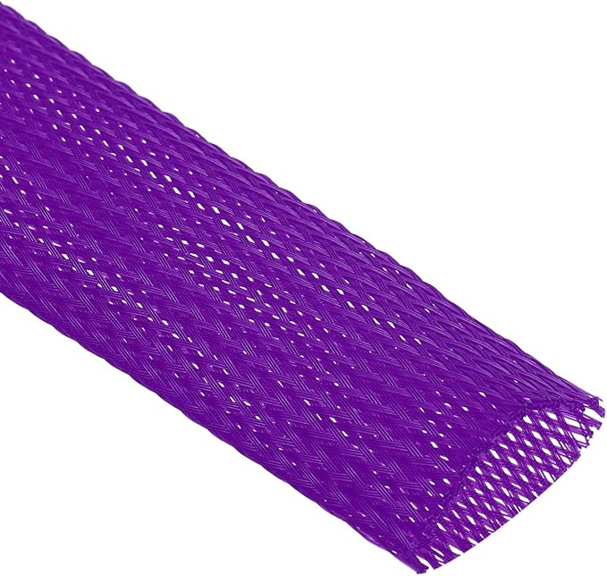 uxcell Expandable Sleeving,1 9/16-inch 10ft Cable Sleeve, Purple