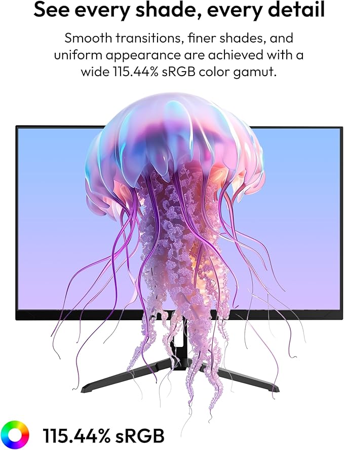 Pixio PX246 Wave 24 inch 120Hz Refresh Rate FHD 1080p Resolution IPS Panel 4ms GTG Response Time Gaming Monitor with Adaptive Sync