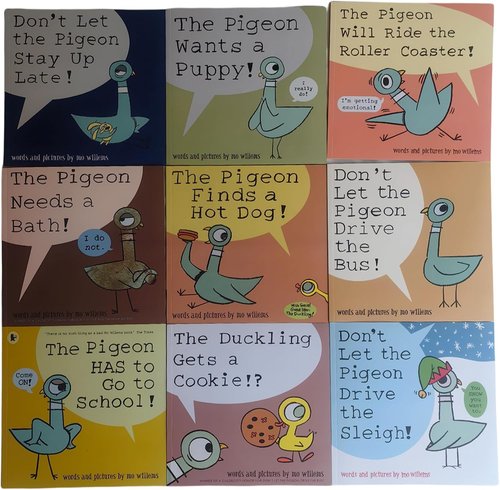Pigeon | 9-Book Set - Don't Let The Pigeon Series Collection for Kindergarten Kids - Paperback