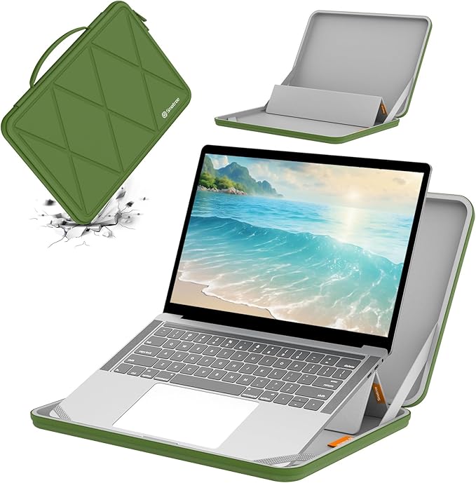 Smatree MS26T Hard EVA Protective Sleeve with Stand Compatible for 12.2 inch Acer Chromebook Spin 312,11.6 inch Chromebook 311,TravelMate B3 TMB311-33-C3FM,TravelMate Spin B3 11 TMB311RN-33 Bag,Green