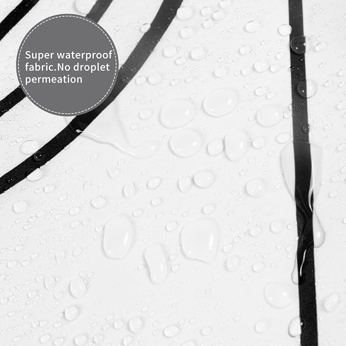 White and Black Extra Long Shower Curtain, Boho Minimalist Mid Century Modern Arch Geometric Machine Washable Waterproof Fabric for Bathroom Bathtub Decor with Hooks 72Wx78H