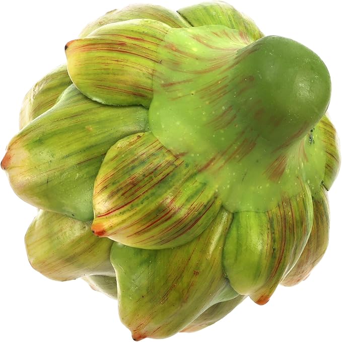Peohud 6 Pack Large Green Artificial Artichokes, Fake Vegetables and Faux Fruits for Home Kitchen Wedding Party Bowl Vase Filler Decorations