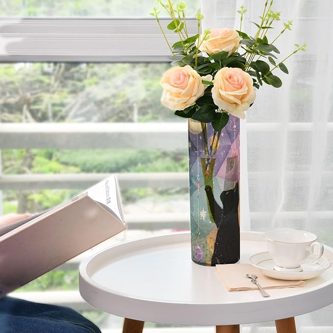 ALAZA Cat Stone Flower Vases for Home Decor Kitchen Bedroom Living Room Bathroom Office Table Decorations