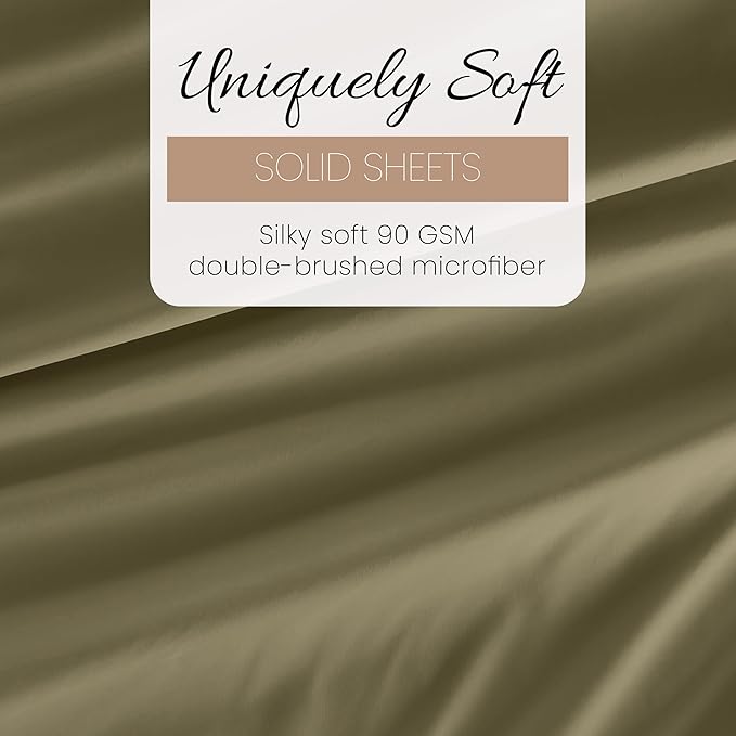 Linen Market Bed Sheets for Twin Size Bed (Sage) - Sleep Better Than Ever with These Soft and Cooling Twin Sheets - Deep Pocket Fits 16" Thick Beds - 3 Piece Twin Sheet Set