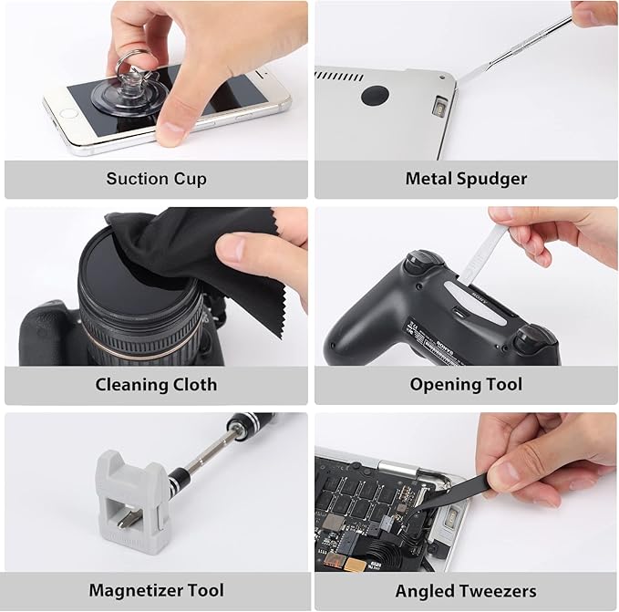 STREBITO Precision Screwdriver Set 142-Piece Computer Tool Kit Magnetic Screwdriver Set Laptop Screwdriver Kit Electronic Repair Kit Tech Toolkit for PC, Phone, Macbook, Nintendo, PS4, Xbox Controller