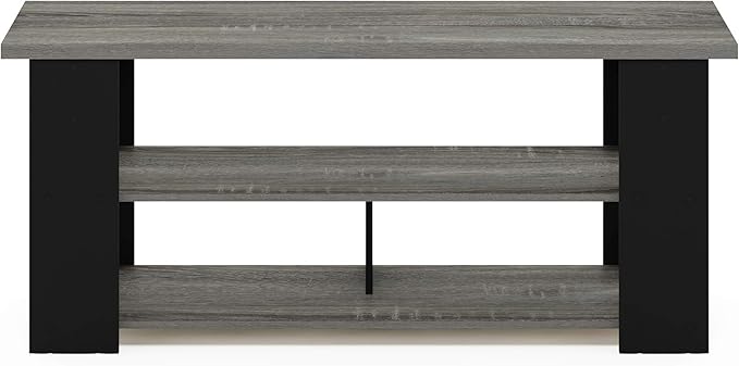 Furinno JAYA TV Stand, French Oak Grey/Black