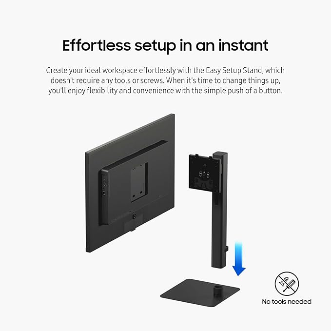 SAMSUNG 27" ViewFinity S6 (S60UD) Series QHD High Resolution Computer Monitor, 100Hz, HDR10, USB-C, Built-In LAN Port, Daisy Chain Support, Easy Setup, Height Adjustable Stand, LS27D606UANXGO, 2024