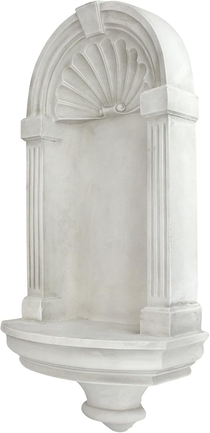 Design Toscano Classical European Style Wall Niche Display Shelf, Large, 30 Inches Tall, Cast Stone Resin, Antique Stone