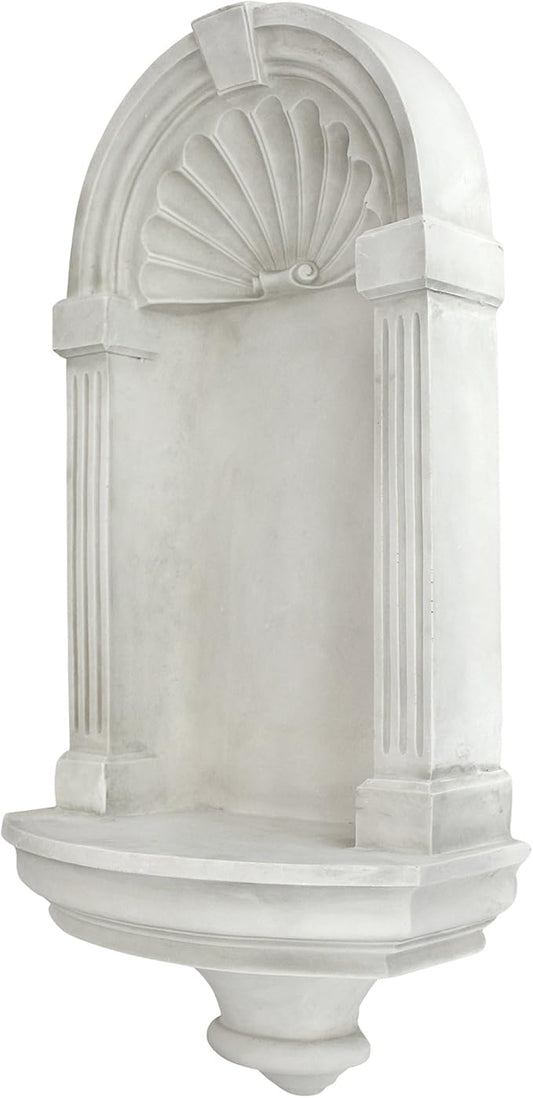 Design Toscano Classical European Style Wall Niche Display Shelf, Large, 30 Inches Tall, Cast Stone Resin, Antique Stone