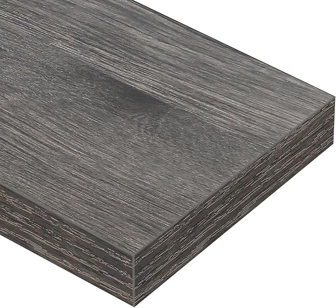 QEEIG Floating Shelves for Wall 35.4" Long - Wall Mounted Shelf Bathroom Kitchen Living Room Bedroom Farmhouse Home Decor Display Bookshelf Large 35.4 x 9.3 inch Set of 2, Grey (008-90GY)