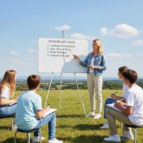 MXG 66 Portable Foldable Metal Art Easel - Height Adjustable Tripod with Clips for Painting & Display