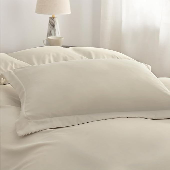 Bedsure Duvet Cover Twin/Twin XL Size - Soft Double Brushed Bedding Set for Kids & Adults, Zipper Closure, 2 Pieces, Includes 1 Duvet Cover (68"x90") & 1 Pillow Sham, NO Comforter, Linen