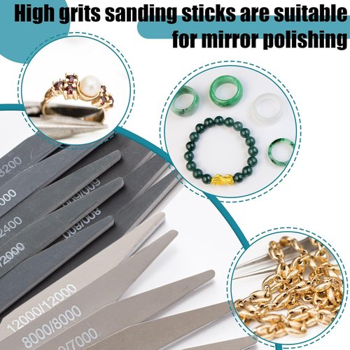 Honoson Sanding Sticks - 20 Pcs Assorted Grits for 3D Print Polishing | Ideal for Model Crafting
